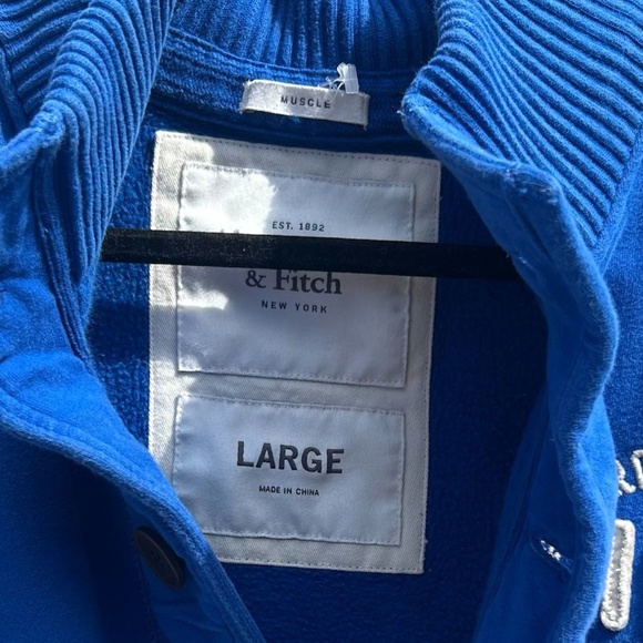 Abercrombie & Fitch Blue Button Up Sweater - Picture 2 of 6